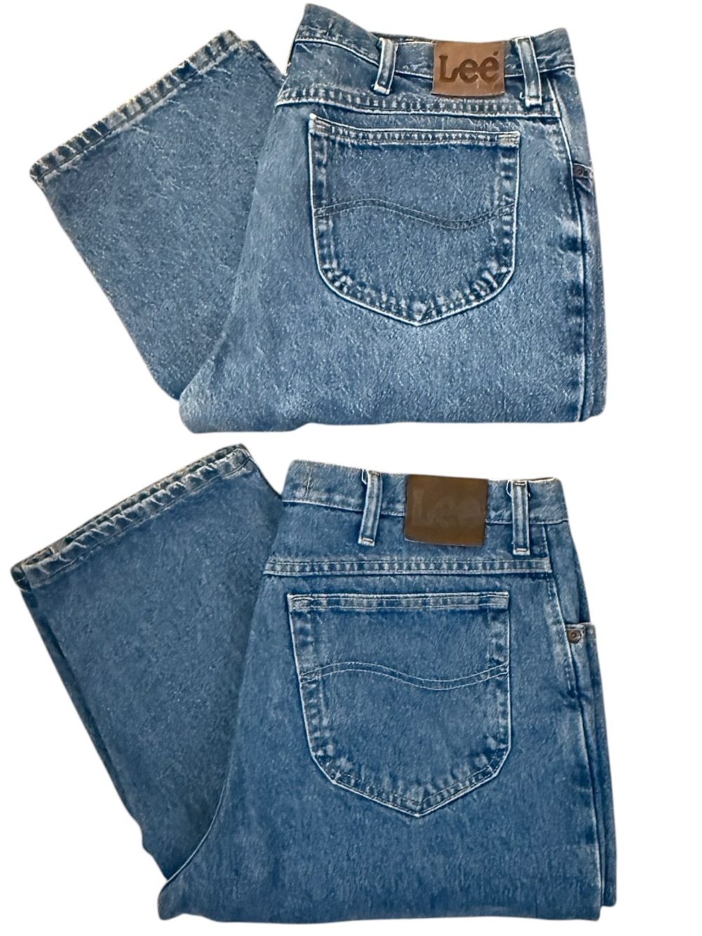Lee Regular Fit Jeans Bundle 2 Pair Men’s 38x32 Fits 36x31.5 Medium Wash Denim